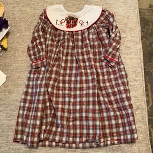 Christmas plaid Scotty dogs dress